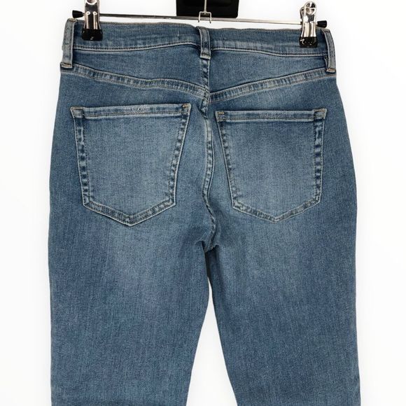 We the Free Great Heights Distressed Frayed In Sky Skinny Jeans Cropped size 26 - Picture 9 of 15